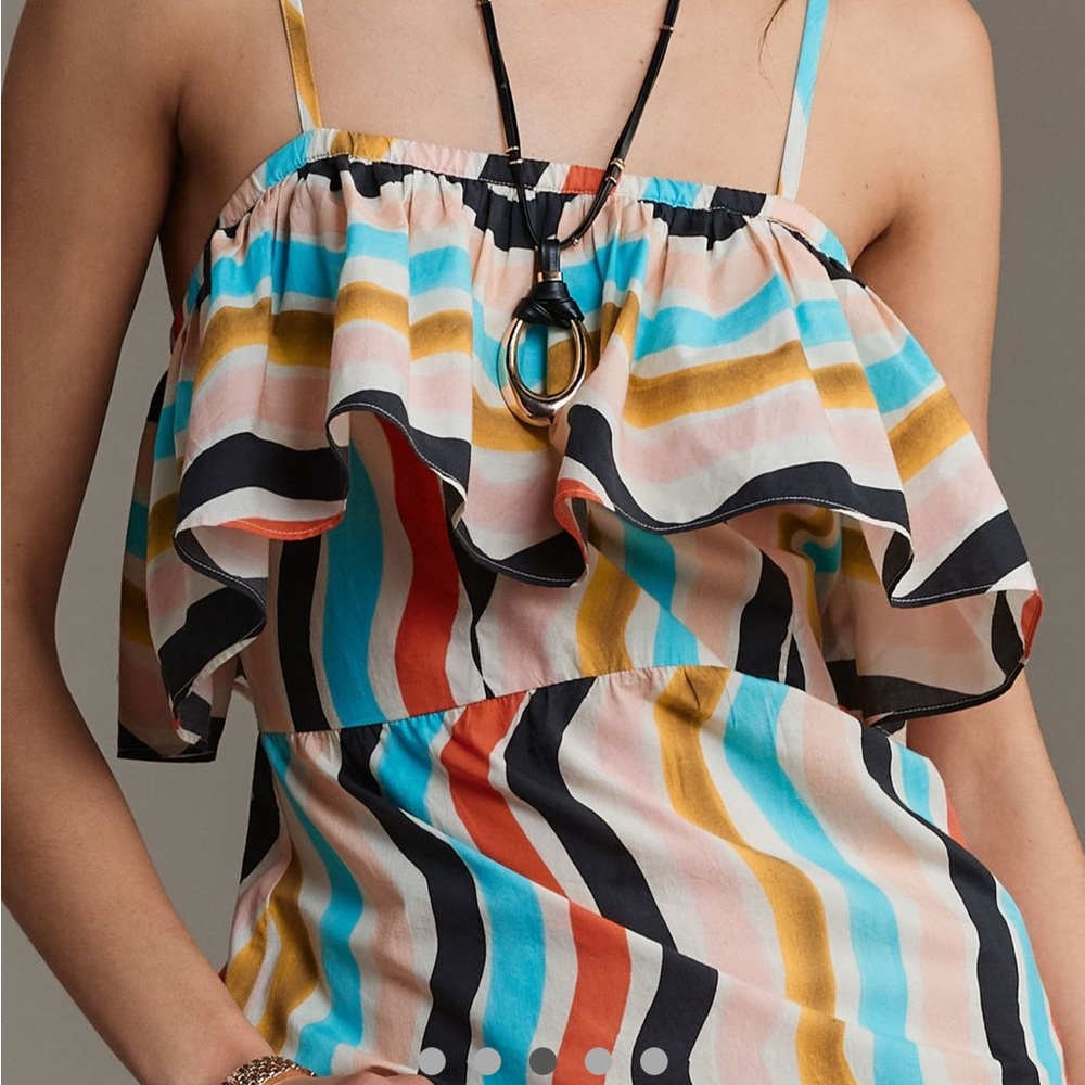 Farm Rio Colorful Striped Maxi Dress - Picture 3 of 7
